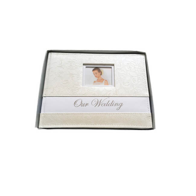 Wedding register photo book A4 with gold foil page