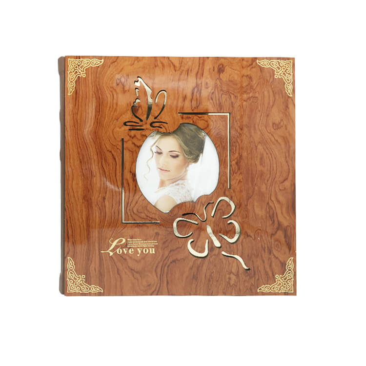 Wedding wooden photo book with magnetic sheets