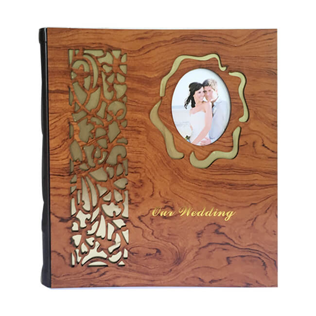 Wooden wedding album 31.5*32.5cm post bound