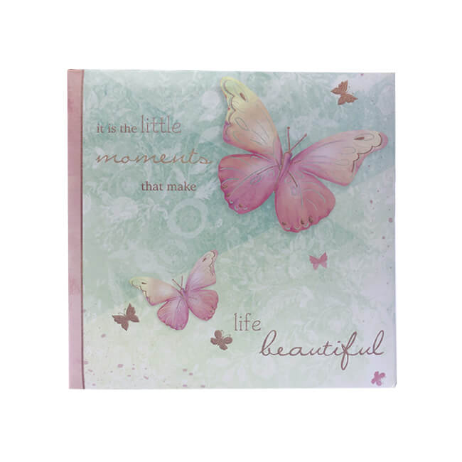 Photo Album 4x6" Slip-in Pink Butterfly