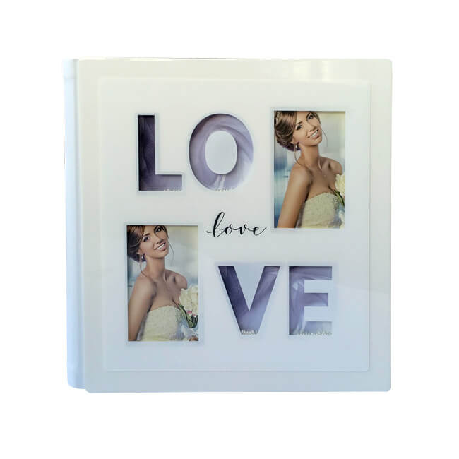 Love album with cut out window