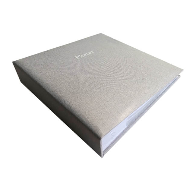 Album Gray Fabric Stamping 200 pockets 4"X6"