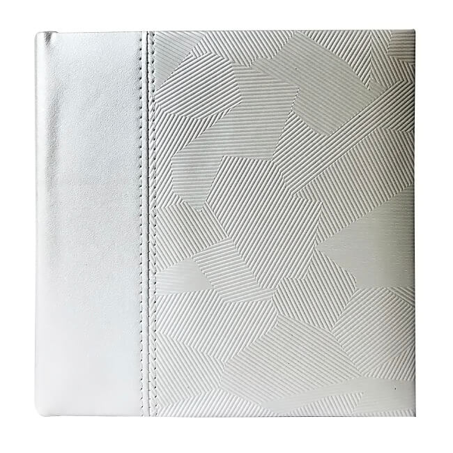 Leather album milky 200 pockets 13x18cm
