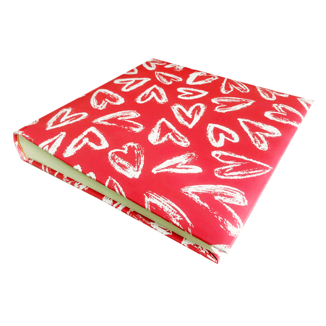 50 Sticky Pages Photo Memory Book Red heart