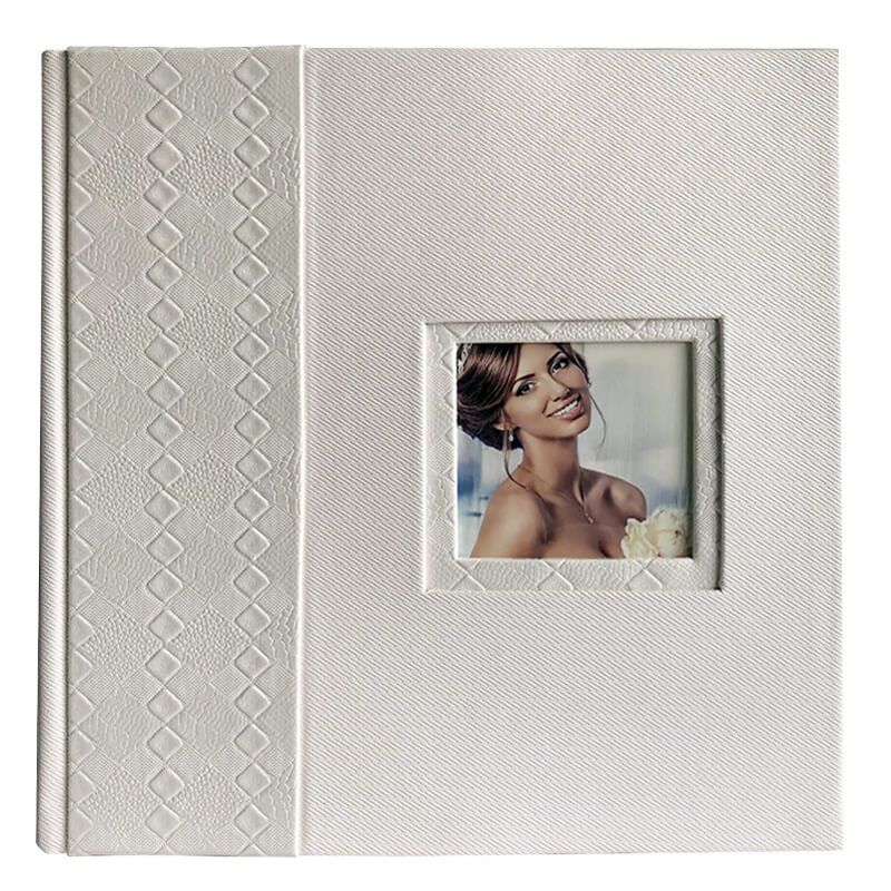 Leather wedding album 200 memo pockets 15x21cm