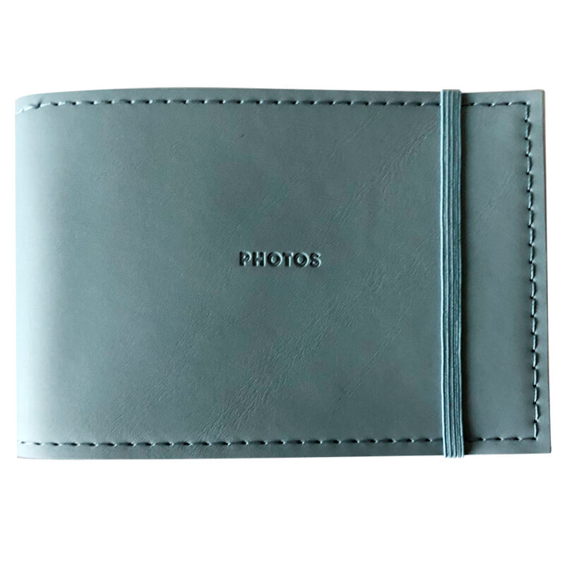 Blue leather soft cover brag book 52 pockets 10x15cm